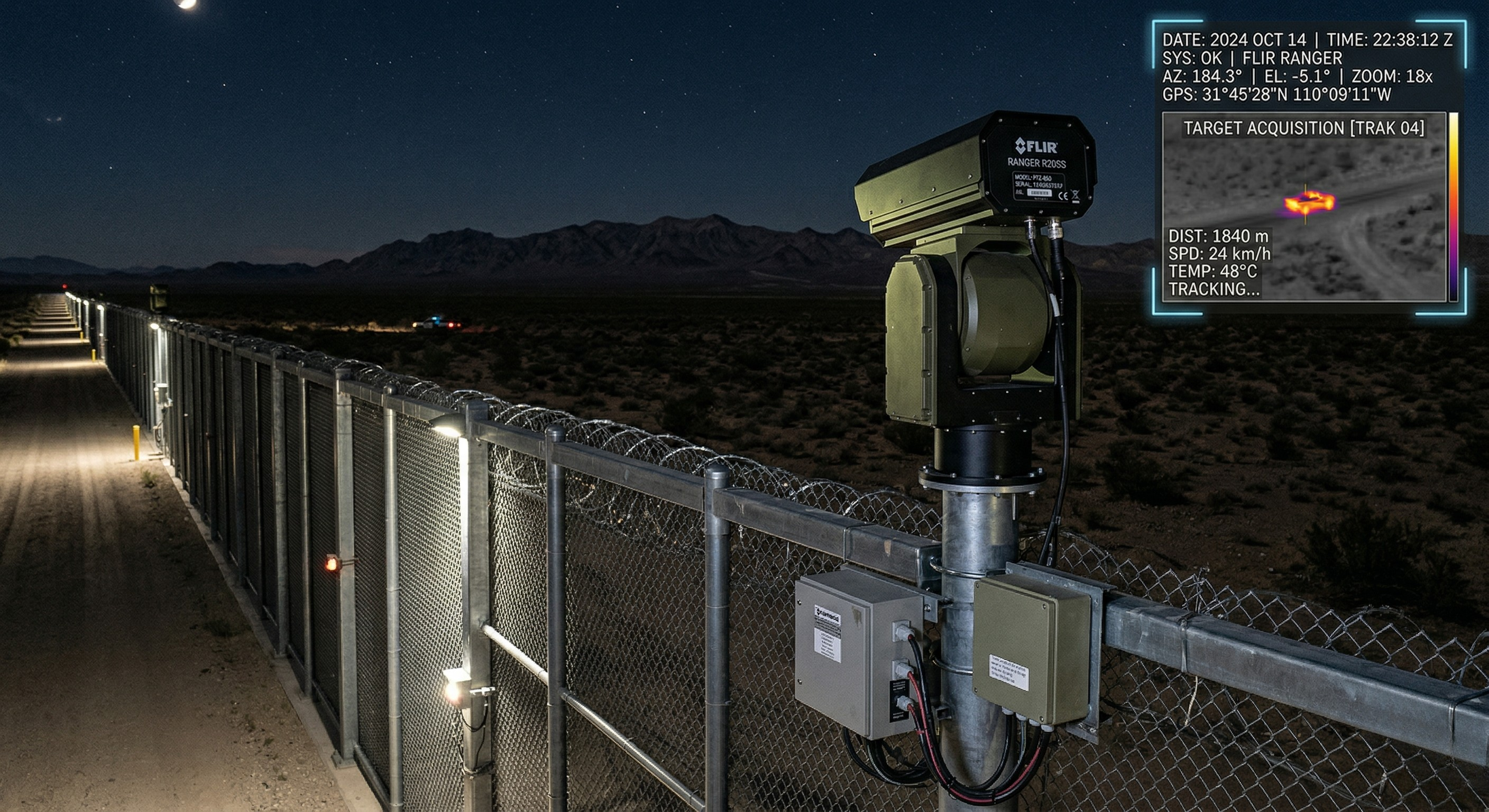 Automated target tracking for border security and critical infrastructure defense